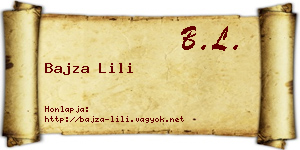 Bajza Lili névjegykártya